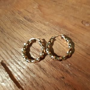 14 K Yellow Gold Twisted Rope Earrings